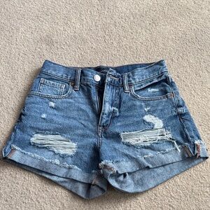 Aeropostale Ripped Blue Jean Shorts